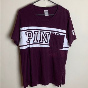 VS PINK OVERSIZED POCKET TEE